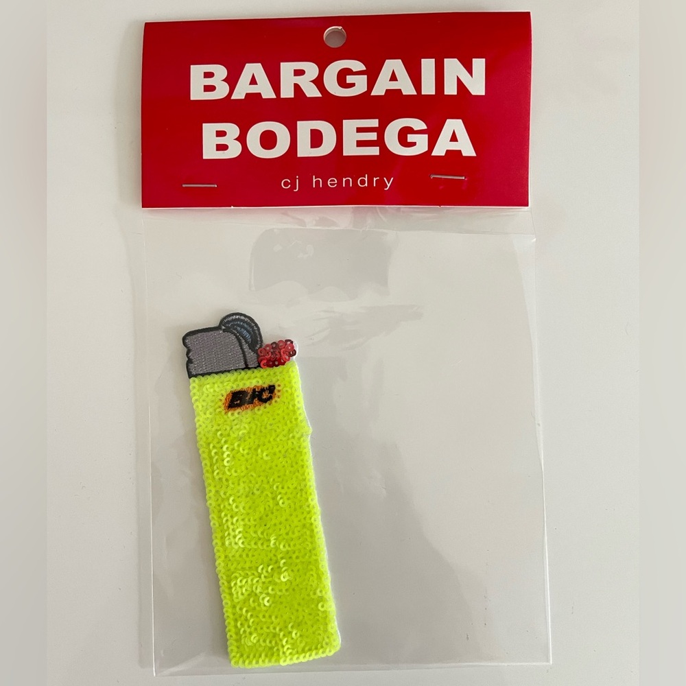 Cj Hendry Bargain Bodega Sequin Patch - Bic Lighter